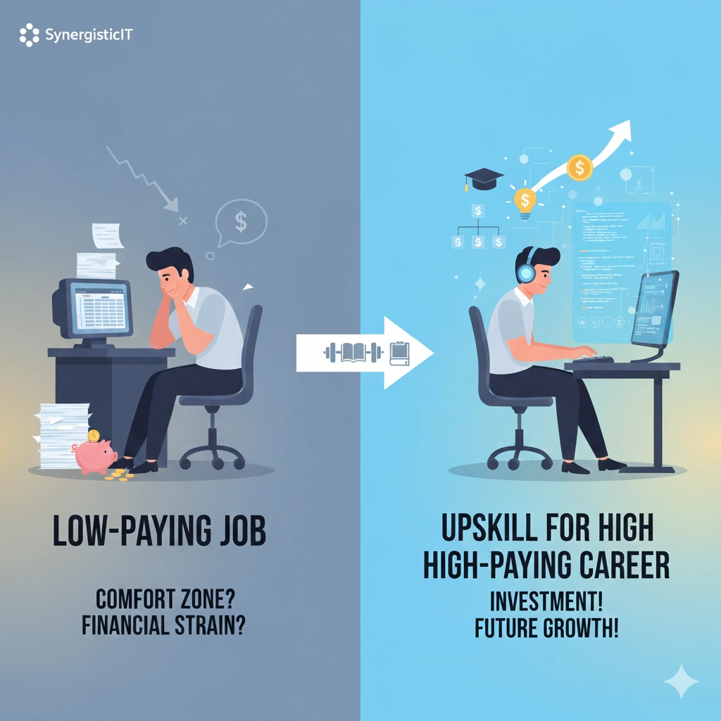 Should You Continue in a Low-Paying Job or Upskill for a Higher-Paying Career? A Deep Dive for Computer Science Graduates