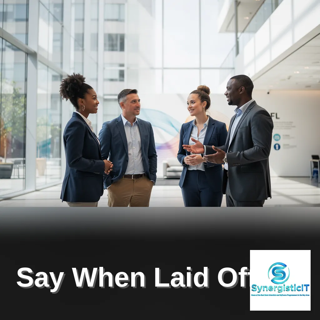 Confident tech professional discussing a layoff in a job interview