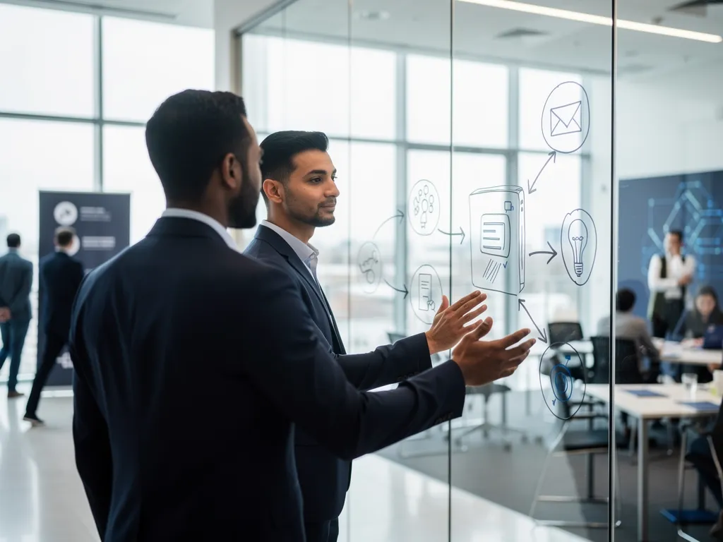 Instructor guiding candidates through a mock interview session