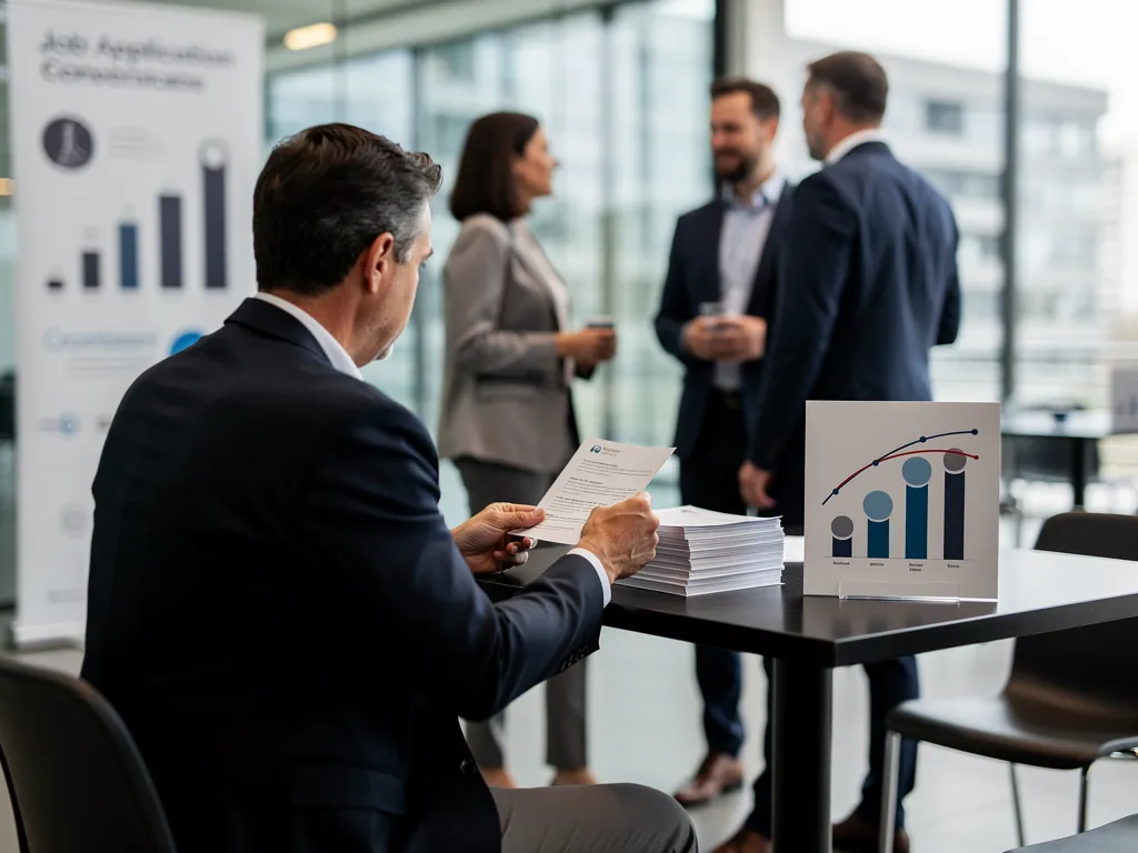 interview conversion rate dashboard showing application outcomes